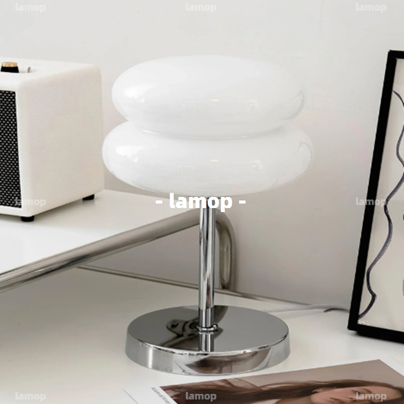 Decor Lighting Table Lamps - Bauhaus Cream‑Globe Table Lamp Mid‑Century Minimalist