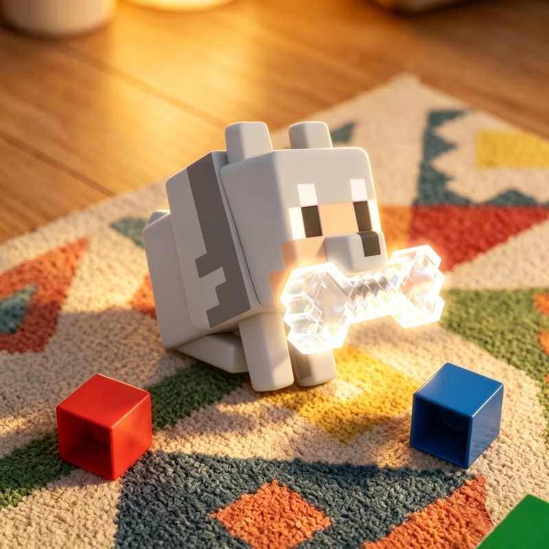Lighting Decor Minecraft - Minecraft Wolf Night Light Tap Control