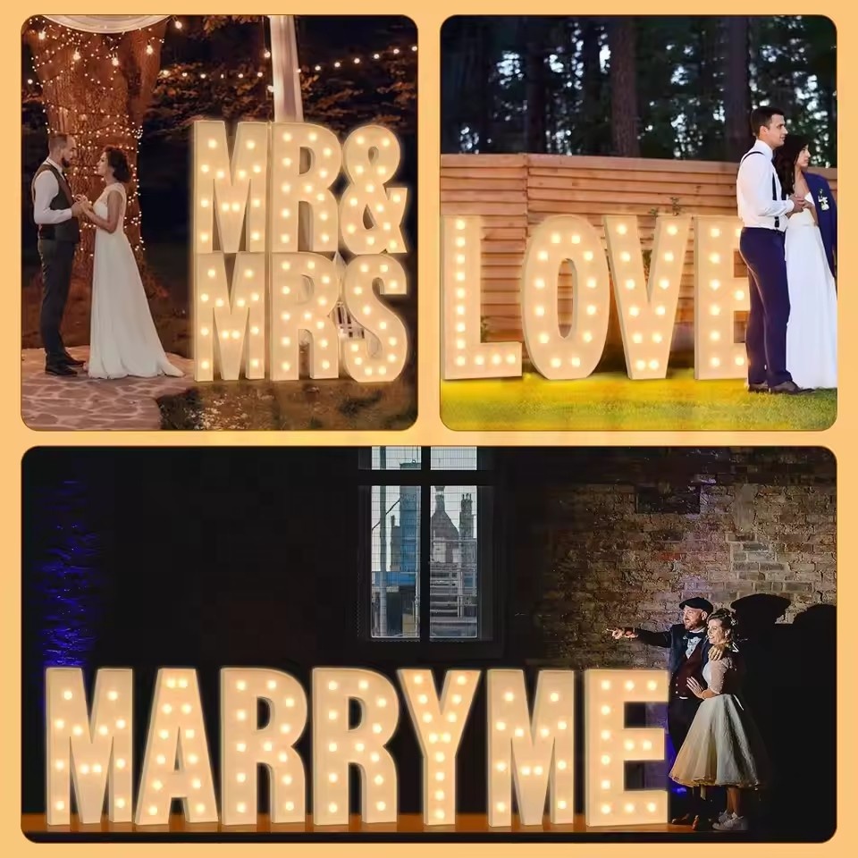 4FT 5FT Marquee Letter Wedding - Light Up Letters Marquee 评论和价格