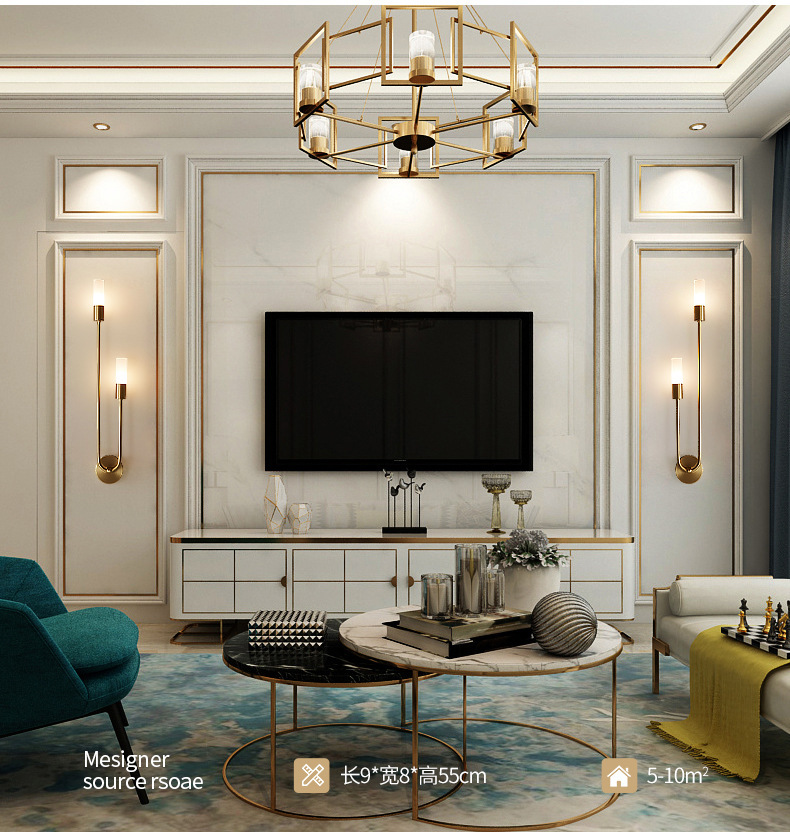 Retro Background Living Room A - Led Lighting Decor 评论和价格