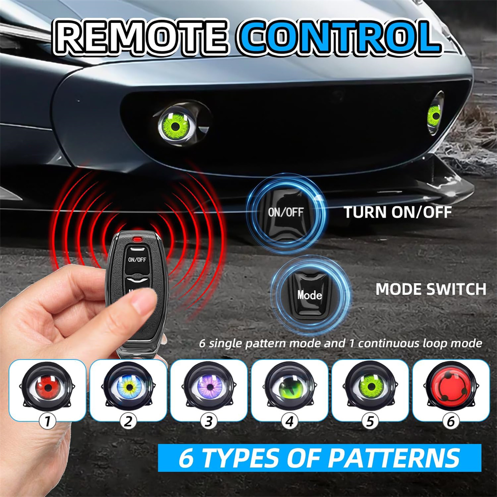  6-Mode Led Dynamic Devil Eye - Led Lighting Decor 评论和价格