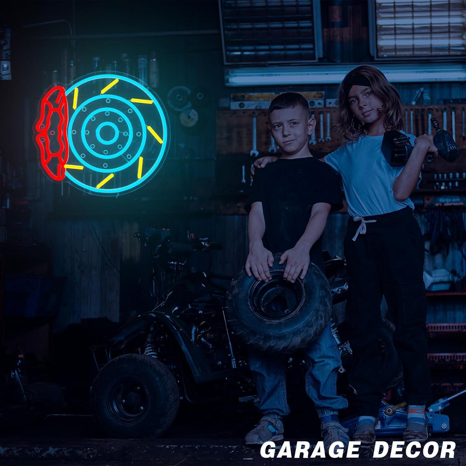 Brake Pads Neon Sign LED Garag - Garage Lighting Decor 评论和价格