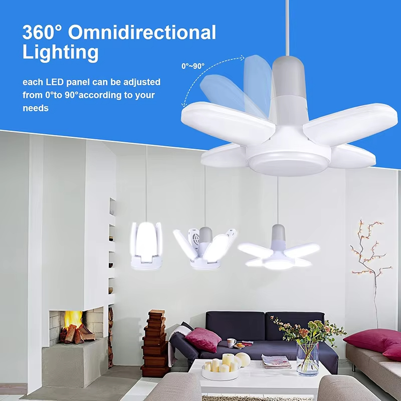 28W Fan Shape LED Bulb E27 LED - Garage Lighting Decor 评论和价格