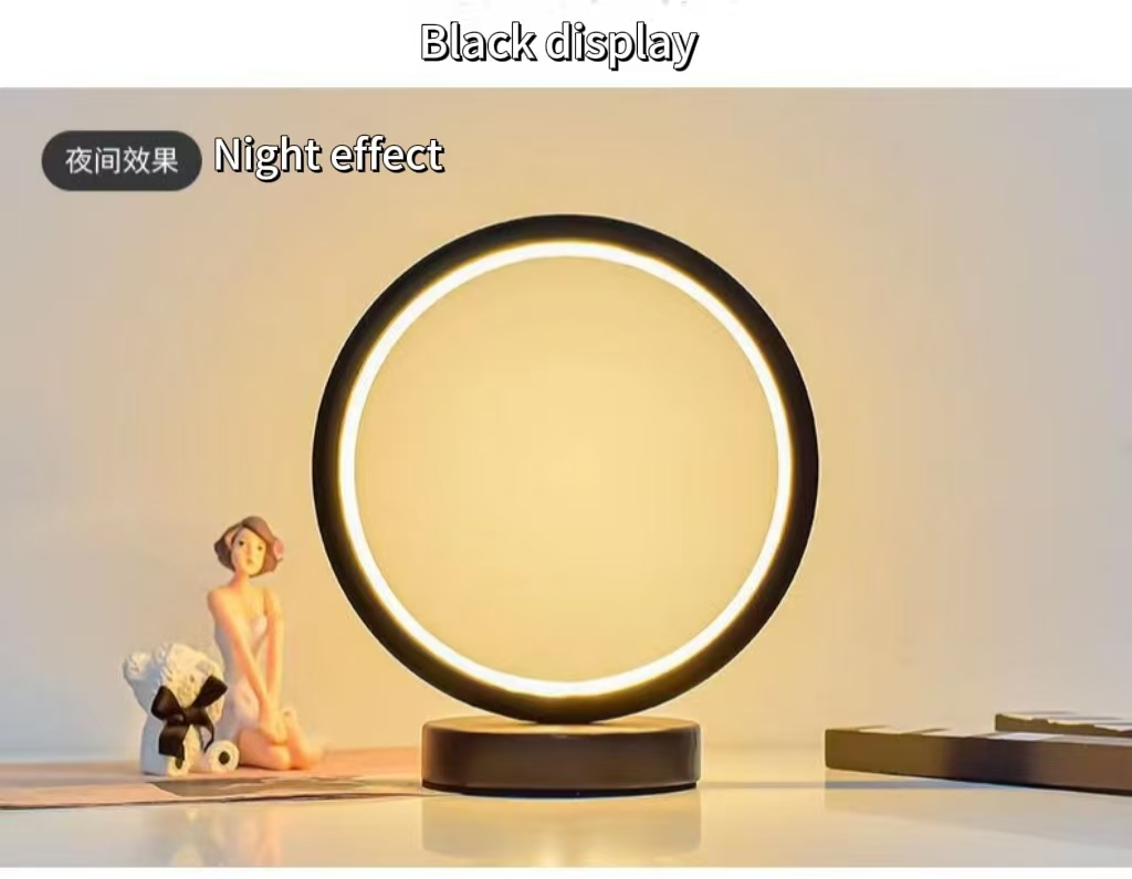 20CM LED Simple Circular Ring  - Decor Lighting Table Lamps 评论和价格
