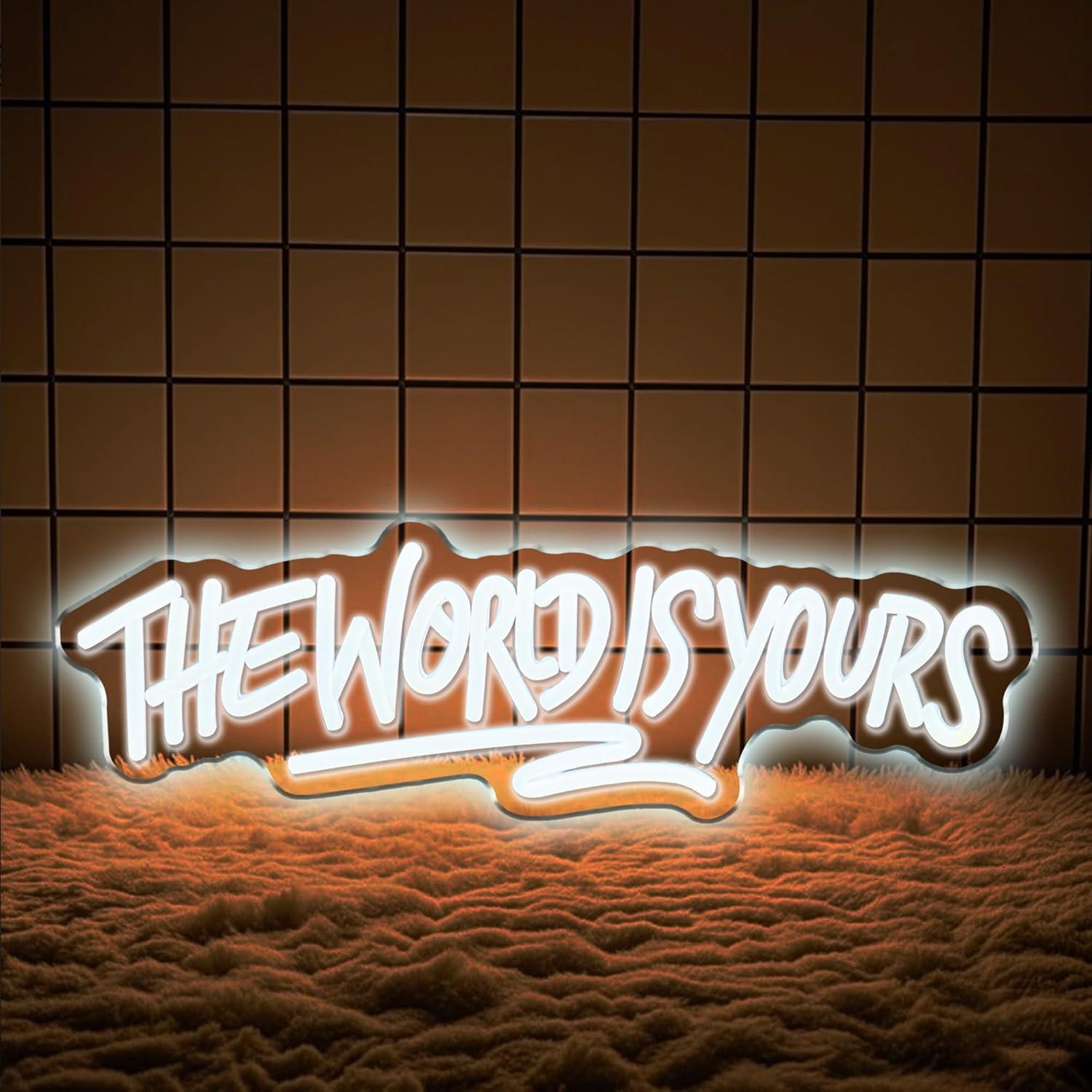 The World is Yours Neon Sign U - Led Lighting Wall Decor 评论和价格