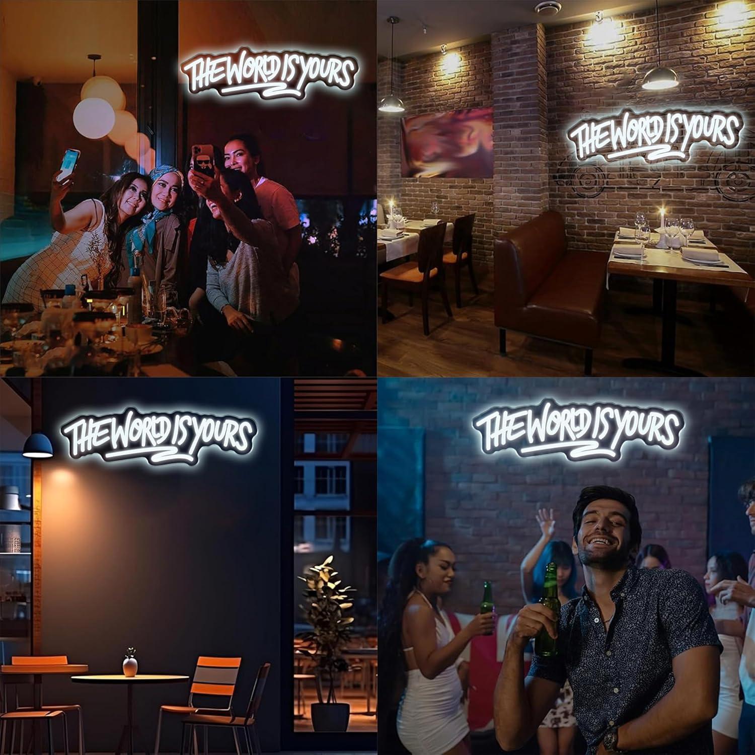 The World is Yours Neon Sign U - Led Lighting Wall Decor 评论和价格