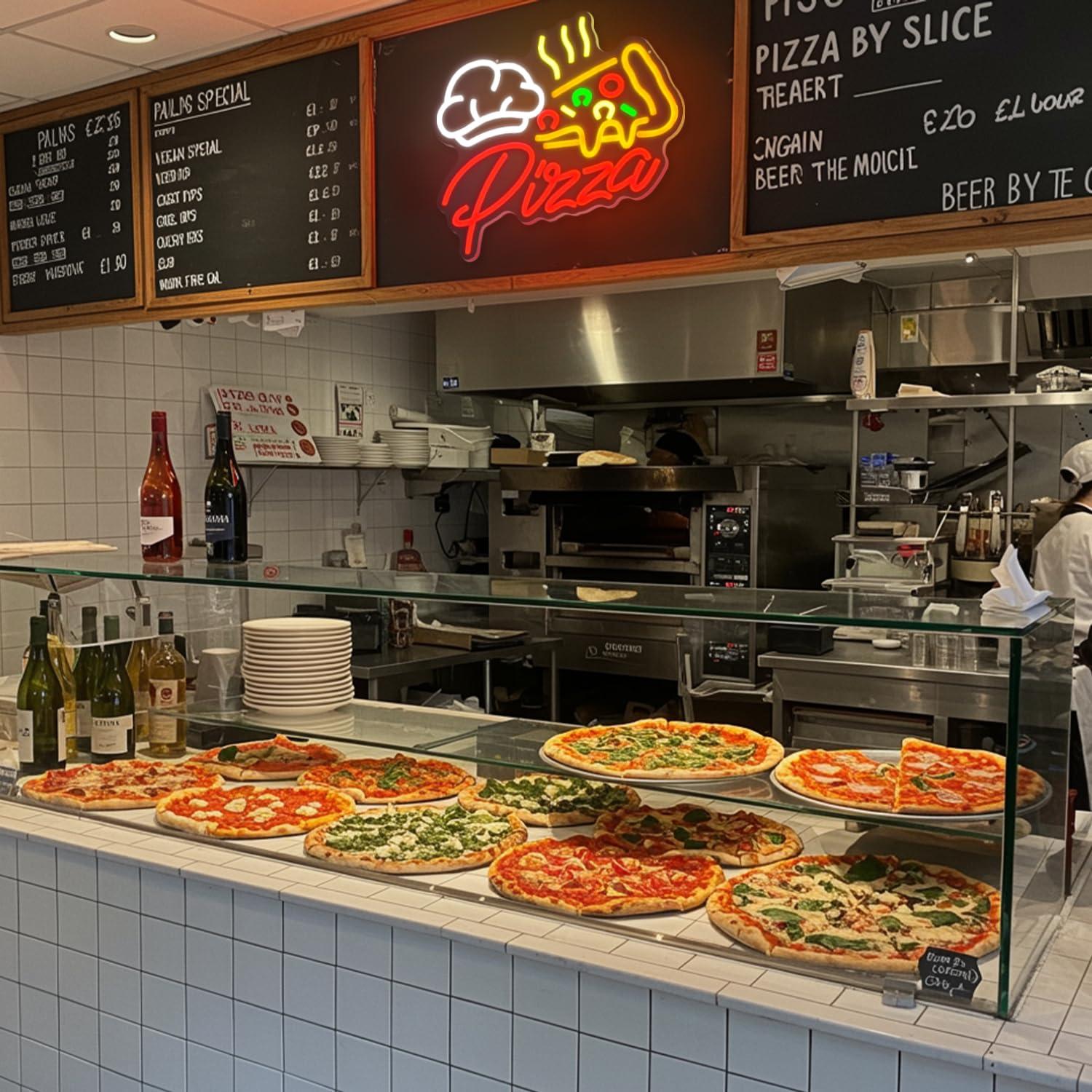 Pizza Neon Sign Colorful Pizza - Led Lighting Wall Decor 评论和价格